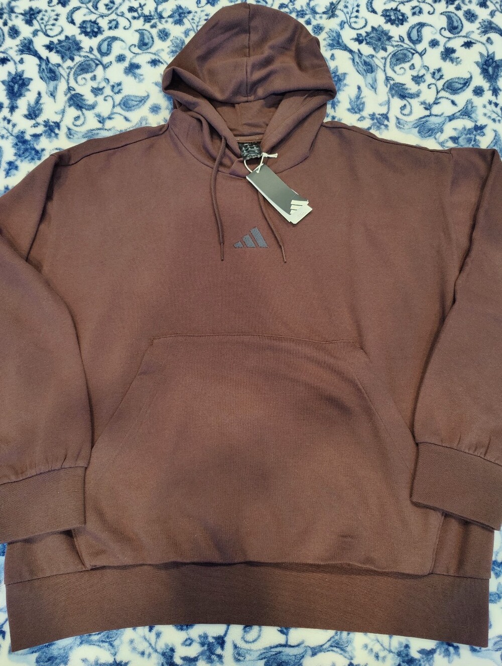 Adidas Burgundy Purple Feelcozy Sweatshirt Pullover Hoodie